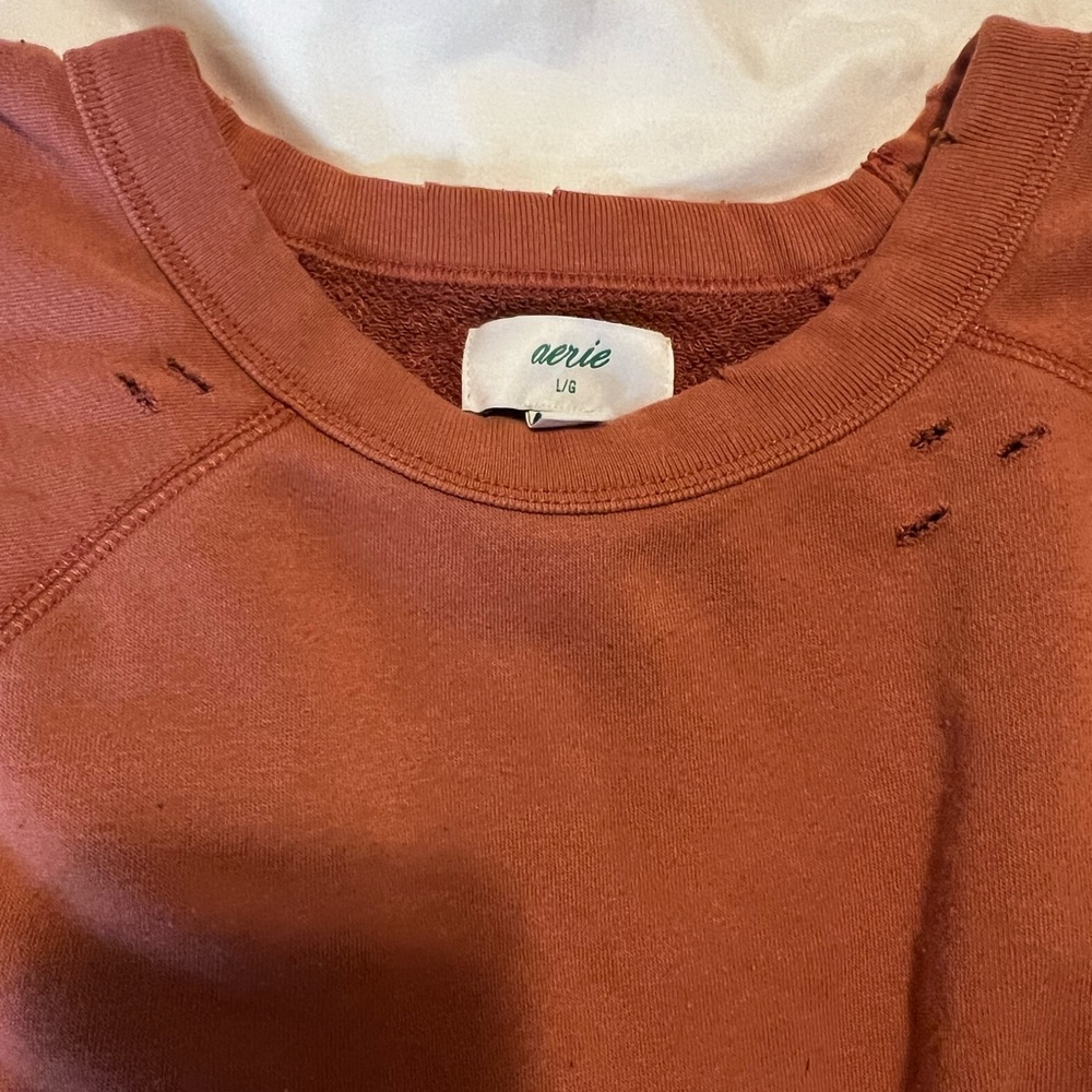 Aerie distressed sweatshirt bought it for 50 selling it for 10 size large